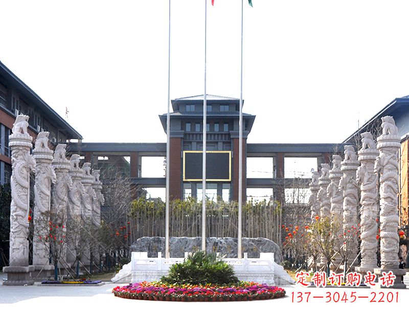 湖北中国华表雕塑-校园园林广场景观装饰雕塑