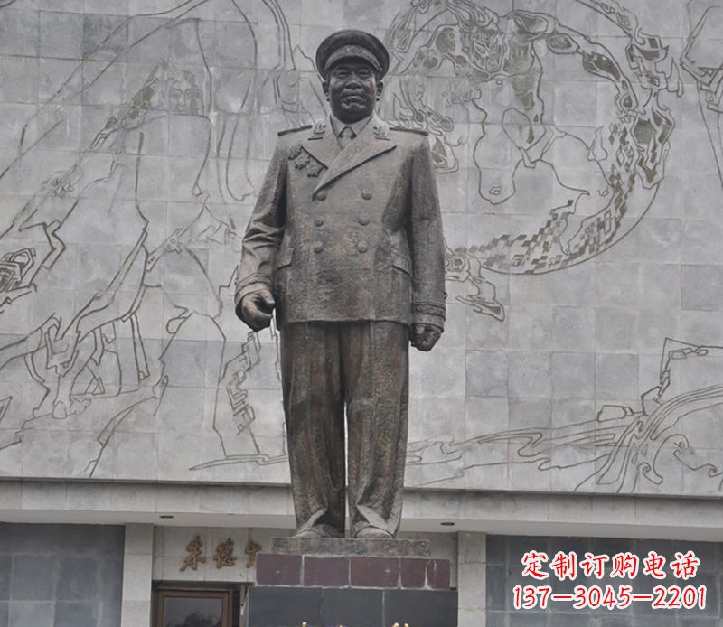 湖北朱德人物铜雕