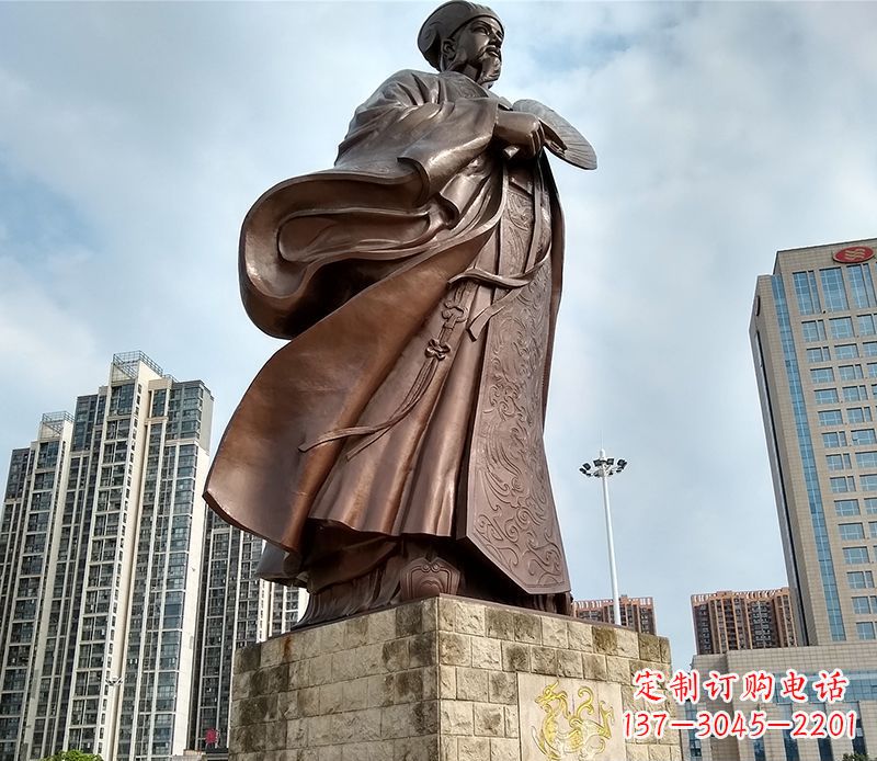 湖北诸葛亮人物铜雕