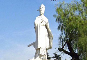 湖北虞姬石雕像-秦末汉初著名美人汉白玉雕塑