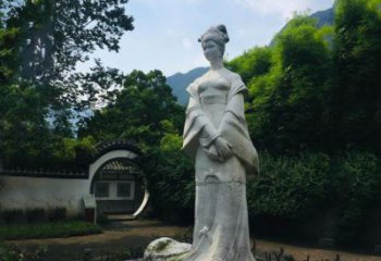 湖北园林历史名人塑像王昭君汉白玉雕塑