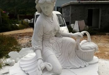 湖北中国古代四大美女之西施汉白玉石雕塑
