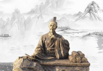 湖北中国历史名人西汉史学家司马迁雕塑