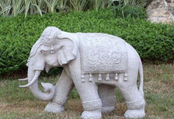 湖北中式石雕大象