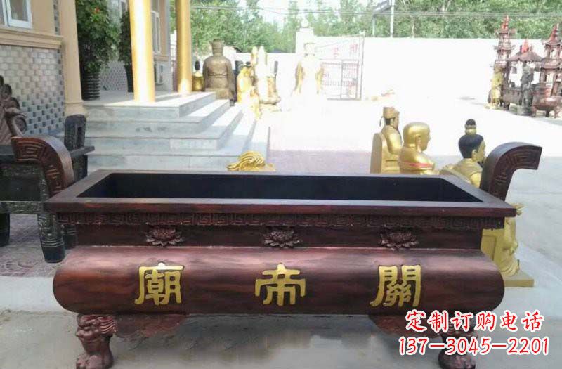 湖北铸铜关帝庙香炉