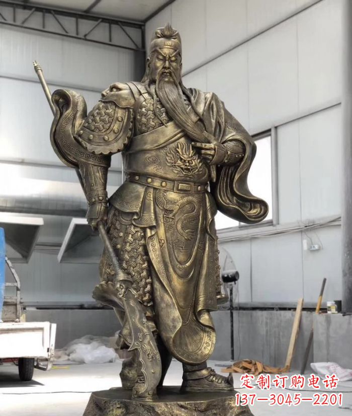 湖北铸铜关公雕塑