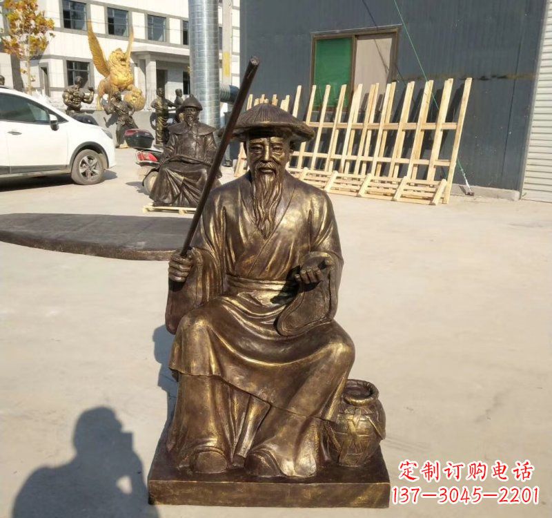 湖北铸铜姜太公钓鱼