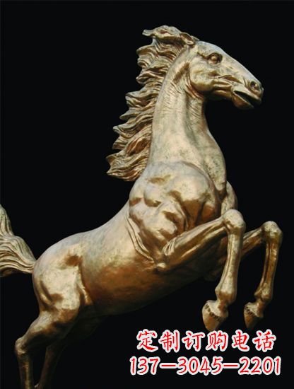 湖北铸铜鎏金马儿雕塑