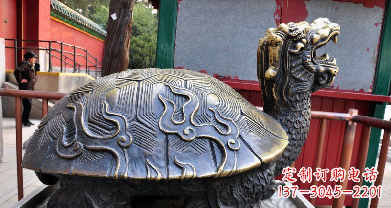 湖北铸铜龙龟神兽铜雕