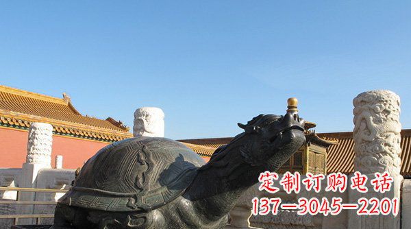 湖北铸铜龙龟寺庙神兽铜雕