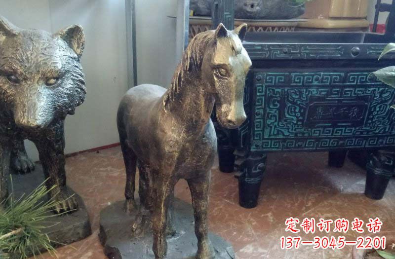湖北铸铜马雕塑222