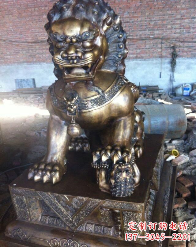 湖北铸铜母子狮子雕塑