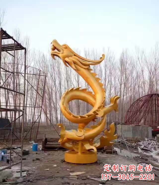 湖北铸铜盘龙云腾铜雕