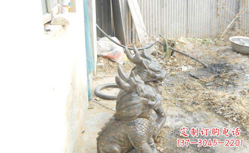 湖北铸铜麒麟古代神兽铜雕