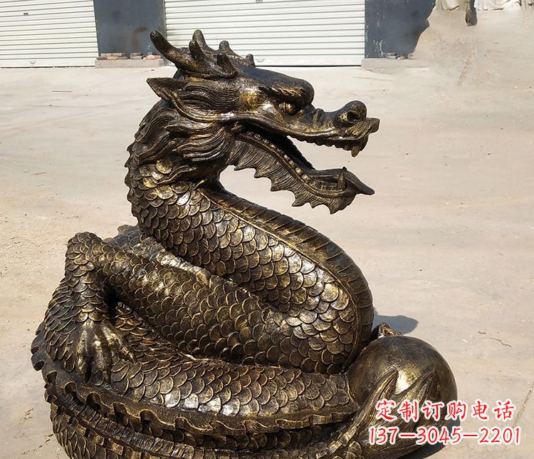 湖北铸铜神龙雕塑