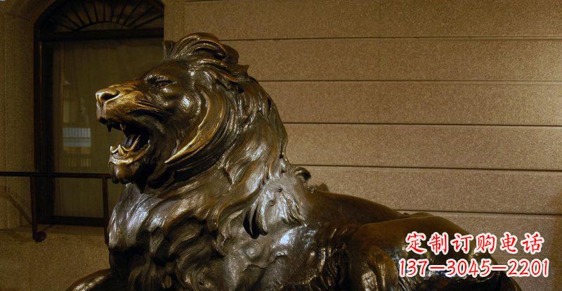 湖北铸铜狮子铜雕 (2)