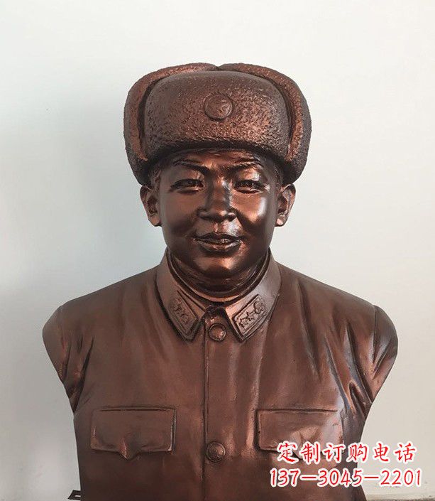 湖北紫铜雷锋半身像