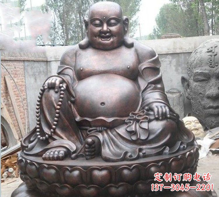 湖北宗教庙宇弥勒佛铜雕222