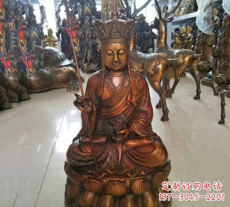 湖北坐式地藏菩萨铜雕