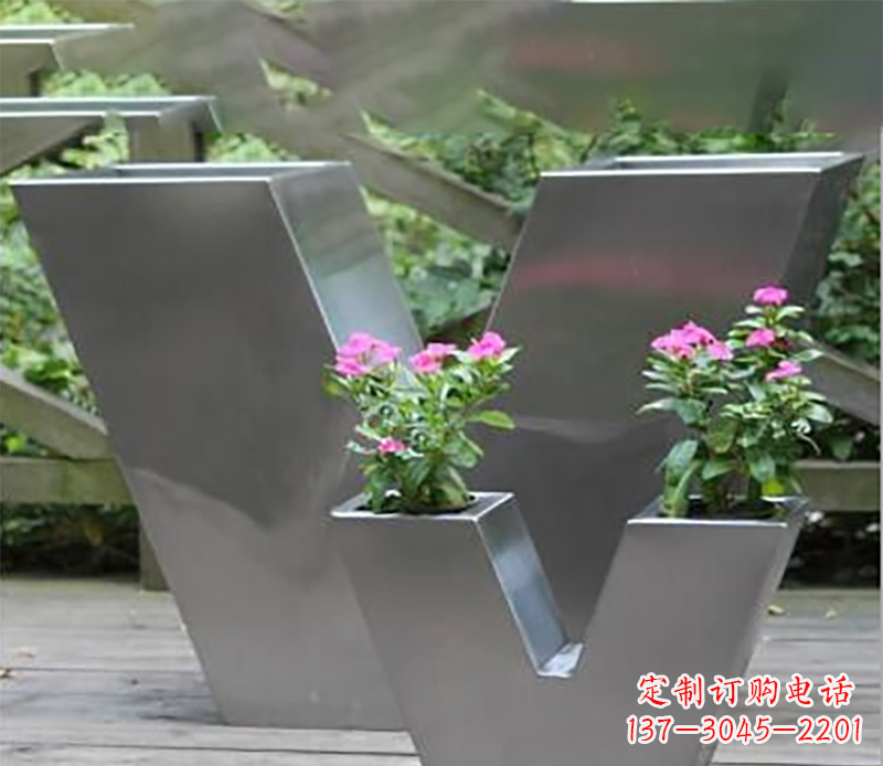 湖北花盆不锈钢雕塑