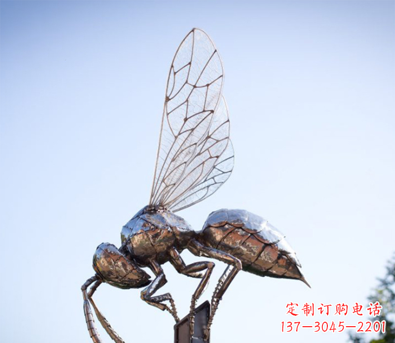 湖北蜜蜂雕塑不锈钢