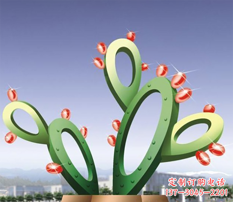 湖北仙人掌不锈钢雕塑