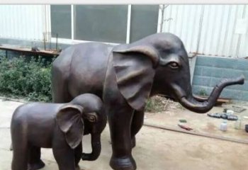 湖北铸铜公园大象雕塑