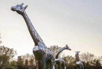 湖北不锈钢长颈鹿雕塑