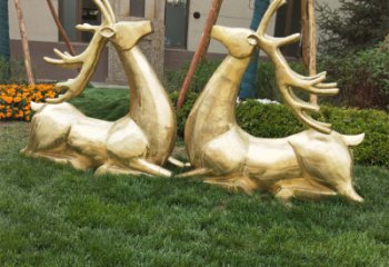 湖北抽象铜鹿雕塑