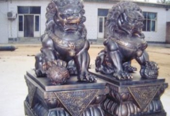 湖北紫铜北京狮雕塑