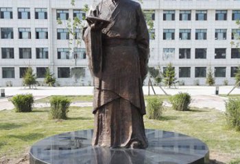 湖北祖冲之校园铜雕-纯铜铸造中国古代历史名人著名数学家