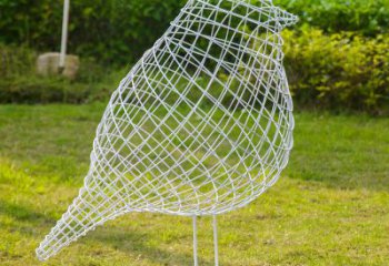 湖北公园不锈钢镂空创意户外大型小鸟雕塑